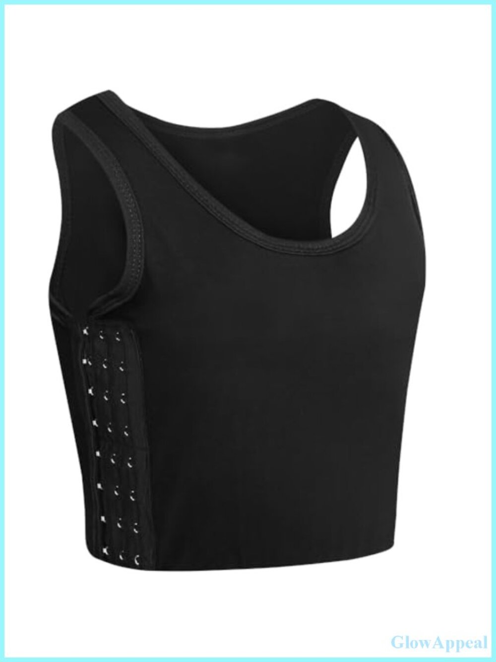 FTM Chest Binder Tank Top Cotton Elastic Band Adjustable Hook & Eye Closure